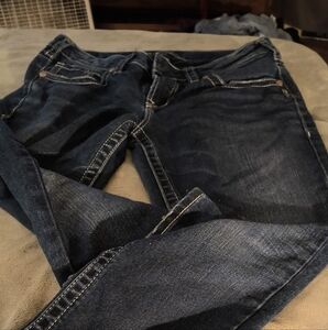 Silver Jeans Dark Blue Women's Capris